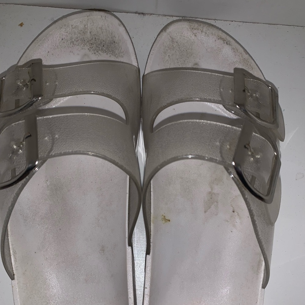 White sandals